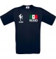 Kinder-Shirt Fussballshirt Mexiko mit Ihrem Wunschnamen bedruckt, blau, 104