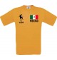 Kinder-Shirt Fussballshirt Mexiko mit Ihrem Wunschnamen bedruckt, orange, 104