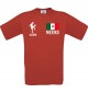 Kinder-Shirt Fussballshirt Mexiko mit Ihrem Wunschnamen bedruckt, rot, 104