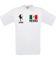 Kinder-Shirt Fussballshirt Mexiko mit Ihrem Wunschnamen bedruckt, weiss, 104