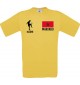 Kinder-Shirt Fussballshirt Marokko mit Ihrem Wunschnamen bedruckt, gelb, 104