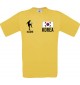 Kinder-Shirt Fussballshirt Korea mit Ihrem Wunschnamen bedruckt, gelb, 104