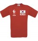 Kinder-Shirt Fussballshirt Korea mit Ihrem Wunschnamen bedruckt, rot, 104