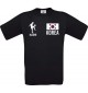 Kinder-Shirt Fussballshirt Korea mit Ihrem Wunschnamen bedruckt, schwarz, 104