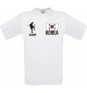 Kinder-Shirt Fussballshirt Korea mit Ihrem Wunschnamen bedruckt, weiss, 104