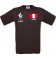Männer-Shirt Fussballshirt Peru mit Ihrem Wunschnamen bedruckt, braun, L