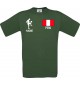 Männer-Shirt Fussballshirt Peru mit Ihrem Wunschnamen bedruckt, grün, L
