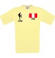 Männer-Shirt Fussballshirt Peru mit Ihrem Wunschnamen bedruckt, hellgelb, L