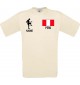 Männer-Shirt Fussballshirt Peru mit Ihrem Wunschnamen bedruckt, natur, L