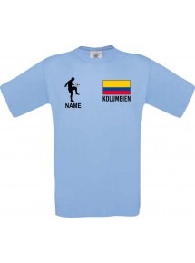 Kinder-Shirt Fussballshirt Kolumbien mit Ihrem Wunschnamen bedruckt