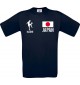 Kinder-Shirt Fussballshirt Japan mit Ihrem Wunschnamen bedruckt, blau, 104
