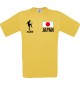 Kinder-Shirt Fussballshirt Japan mit Ihrem Wunschnamen bedruckt, gelb, 104