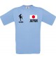 Kinder-Shirt Fussballshirt Japan mit Ihrem Wunschnamen bedruckt, hellblau, 104