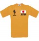 Kinder-Shirt Fussballshirt Japan mit Ihrem Wunschnamen bedruckt, orange, 104