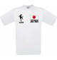 Kinder-Shirt Fussballshirt Japan mit Ihrem Wunschnamen bedruckt, weiss, 104