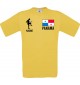 Männer-Shirt Fussballshirt Panama mit Ihrem Wunschnamen bedruckt, gelb, L
