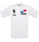 Männer-Shirt Fussballshirt Panama mit Ihrem Wunschnamen bedruckt, weiss, L