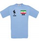 Kinder-Shirt Fussballshirt Iran mit Ihrem Wunschnamen bedruckt, hellblau, 104