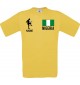Männer-Shirt Fussballshirt Nigeria mit Ihrem Wunschnamen bedruckt, gelb, L
