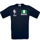 Männer-Shirt Fussballshirt Nigeria mit Ihrem Wunschnamen bedruckt, navy, L