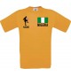 Männer-Shirt Fussballshirt Nigeria mit Ihrem Wunschnamen bedruckt, orange, L