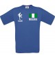 Männer-Shirt Fussballshirt Nigeria mit Ihrem Wunschnamen bedruckt, royal, L
