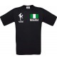 Männer-Shirt Fussballshirt Nigeria mit Ihrem Wunschnamen bedruckt, schwarz, L
