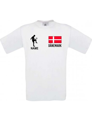Kinder-Shirt Fussballshirt Dänemark mit Ihrem Wunschnamen bedruckt