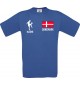 Kinder-Shirt Fussballshirt Dänemark mit Ihrem Wunschnamen bedruckt, royalblau, 104