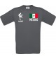 Männer-Shirt Fussballshirt Mexiko mit Ihrem Wunschnamen bedruckt, grau, L