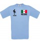 Männer-Shirt Fussballshirt Mexiko mit Ihrem Wunschnamen bedruckt, hellblau, L
