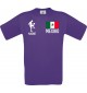Männer-Shirt Fussballshirt Mexiko mit Ihrem Wunschnamen bedruckt, lila, L