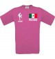 Männer-Shirt Fussballshirt Mexiko mit Ihrem Wunschnamen bedruckt, pink, L