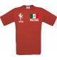 Männer-Shirt Fussballshirt Mexiko mit Ihrem Wunschnamen bedruckt, rot, L