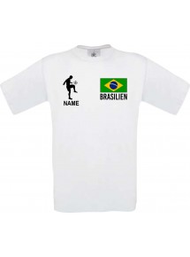 Kinder-Shirt Fussballshirt Brasilien mit Ihrem Wunschnamen bedruckt