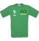 Kinder-Shirt Fussballshirt Brasilien mit Ihrem Wunschnamen bedruckt, kellygreen, 104