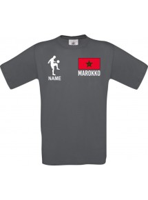 Männer-Shirt Fussballshirt Marokko mit Ihrem Wunschnamen bedruckt