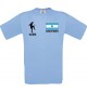 Kinder-Shirt Fussballshirt Argentinien mit Ihrem Wunschnamen bedruckt, hellblau, 104