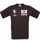 Männer-Shirt Fussballshirt Korea mit Ihrem Wunschnamen bedruckt, braun, L