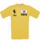 Männer-Shirt Fussballshirt Korea mit Ihrem Wunschnamen bedruckt, gelb, L