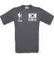 Männer-Shirt Fussballshirt Korea mit Ihrem Wunschnamen bedruckt, grau, L