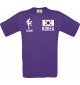 Männer-Shirt Fussballshirt Korea mit Ihrem Wunschnamen bedruckt, lila, L