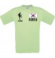 Männer-Shirt Fussballshirt Korea mit Ihrem Wunschnamen bedruckt, mint, L