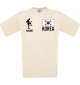 Männer-Shirt Fussballshirt Korea mit Ihrem Wunschnamen bedruckt, natur, L