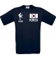 Männer-Shirt Fussballshirt Korea mit Ihrem Wunschnamen bedruckt, navy, L