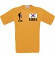 Männer-Shirt Fussballshirt Korea mit Ihrem Wunschnamen bedruckt, orange, L