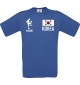Männer-Shirt Fussballshirt Korea mit Ihrem Wunschnamen bedruckt, royal, L