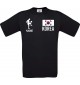 Männer-Shirt Fussballshirt Korea mit Ihrem Wunschnamen bedruckt, schwarz, L