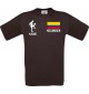 Männer-Shirt Fussballshirt Kolumbien mit Ihrem Wunschnamen bedruckt, braun, L