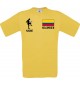 Männer-Shirt Fussballshirt Kolumbien mit Ihrem Wunschnamen bedruckt, gelb, L